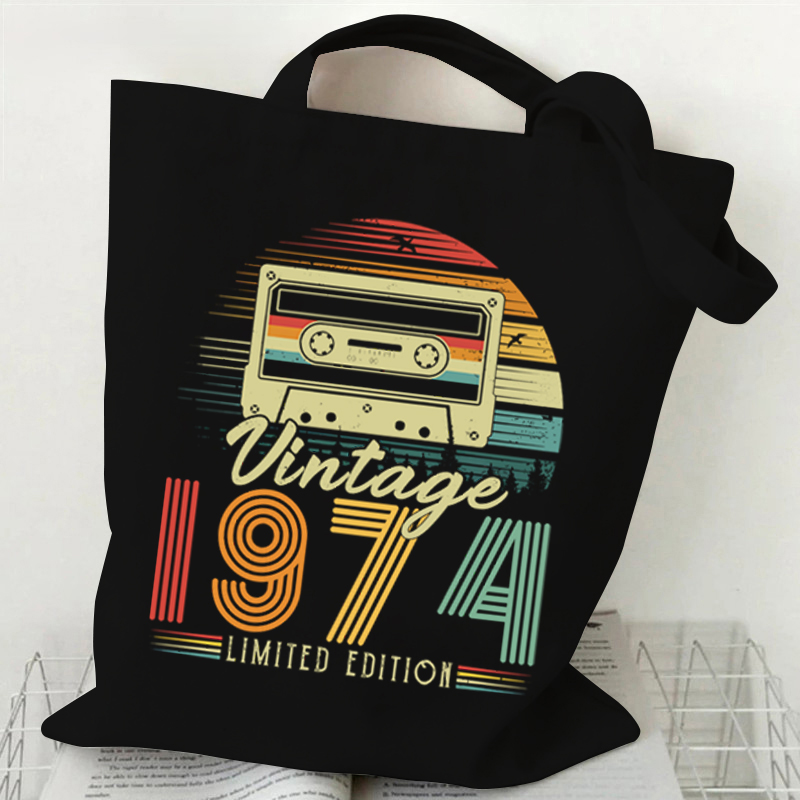 Women Bags Offers - 여성용 핸드백 빈티지 1974 캔버스 쇼핑백