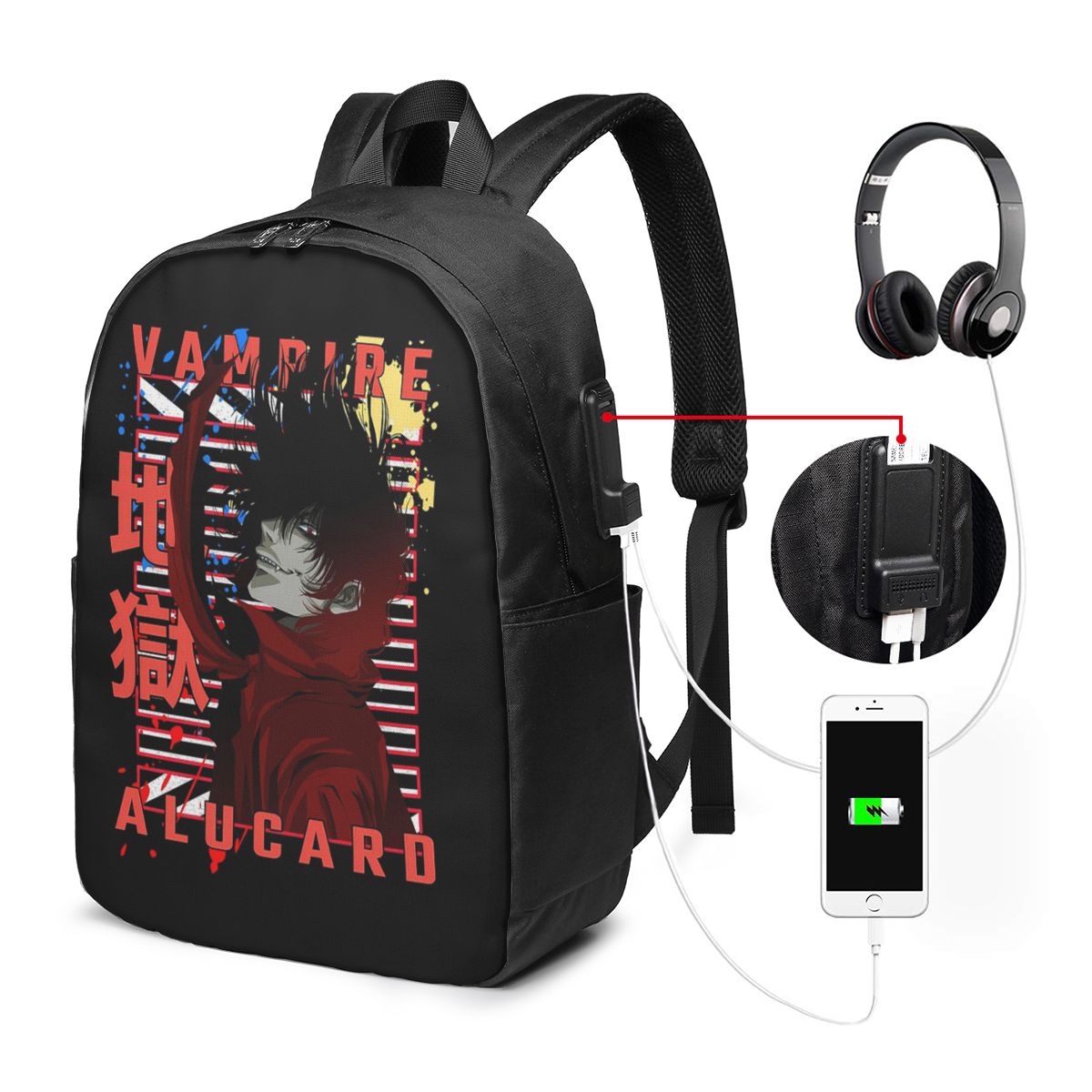 Women Bags For Travel - Alucard Hellsing 만화 배낭 여행 노트북