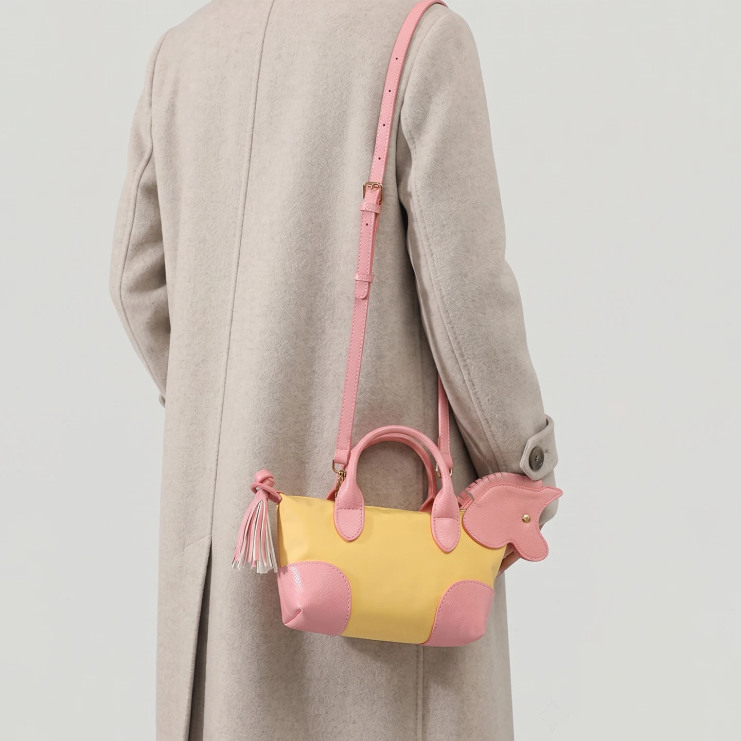 Women Bags Mini - 귀여운 말 장식 미니 만두 가방