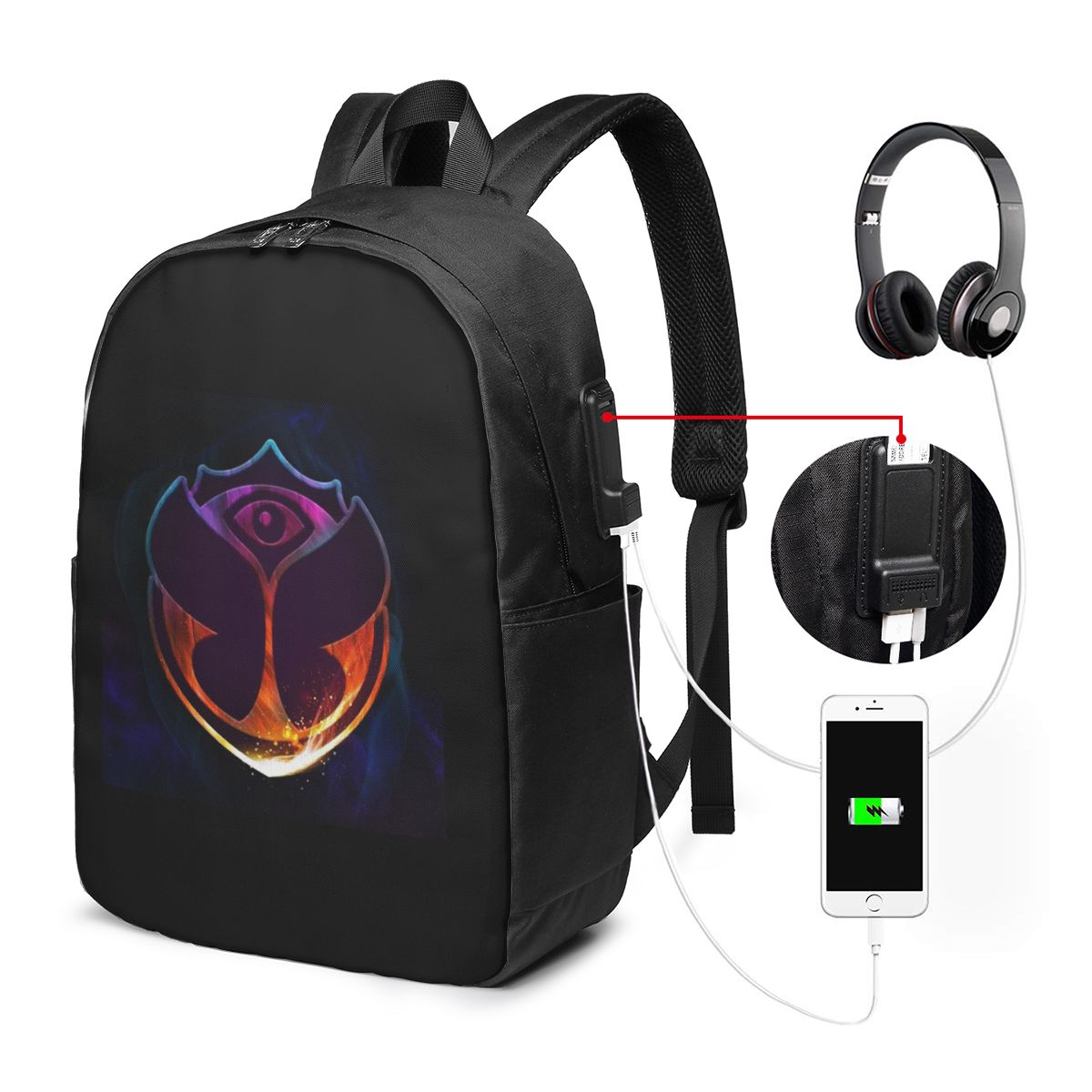 Women Bags For Travel - Tomorrowland 나비 배낭 여행 노트북 가방