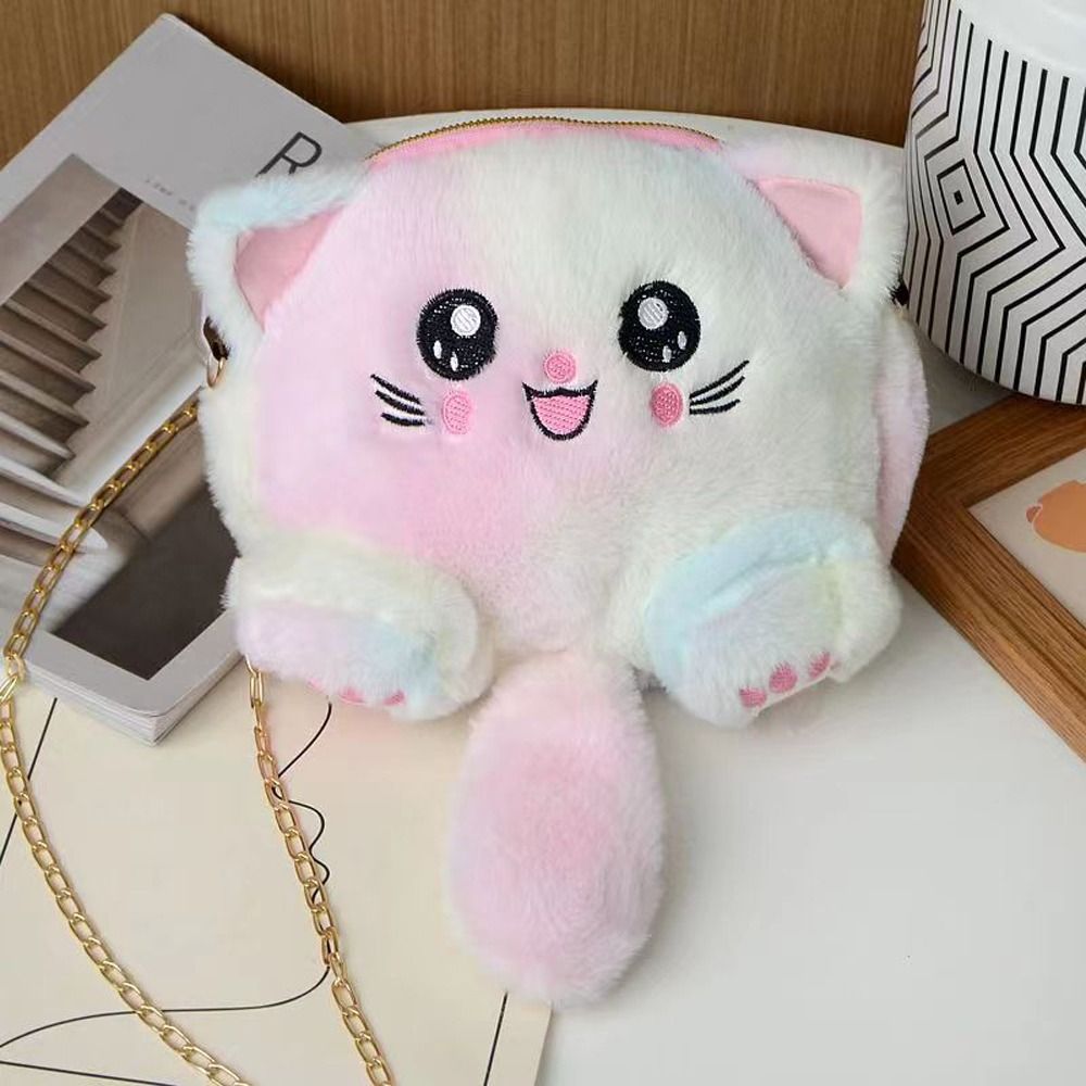 Women Bags In Sale - 귀여운 무지개 고양이 숄더백 체인 스트랩