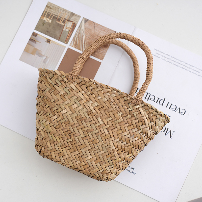 Basket Bag Wicker - 여성용 수제 위커 등나무 가방, 보헤미안