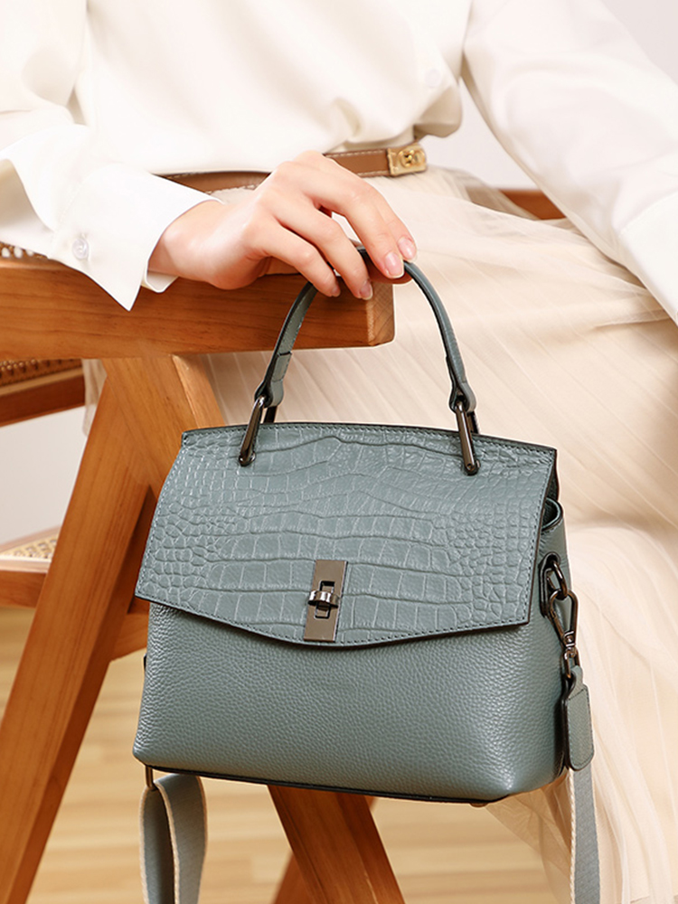 Zency 정품 가죽 여성 핸드백 스톤 빈티지 토트 백 - Women Bags Offers 리뷰 및 가격