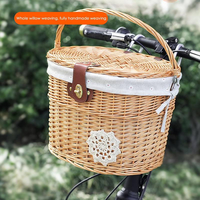 위커 자전거 바구니 핸들 바 바구니, 자전거 보관용 앞 - Basket Bag Wicker 리뷰 및 가격