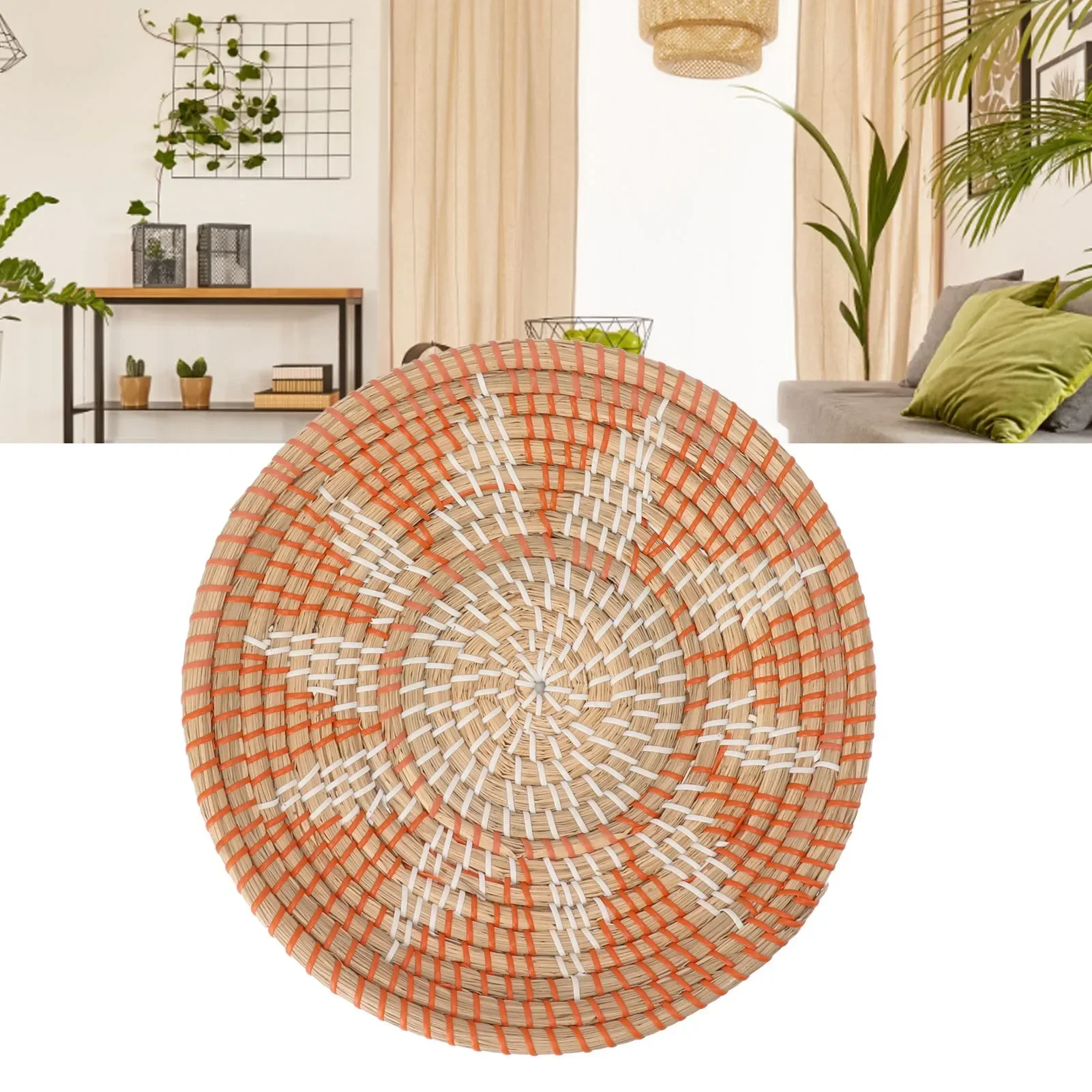 원형 풀벽 장식품 35cm 지름 손뜨개 걸이형 직조 벽 - Basket Bag Wicker 리뷰 및 가격