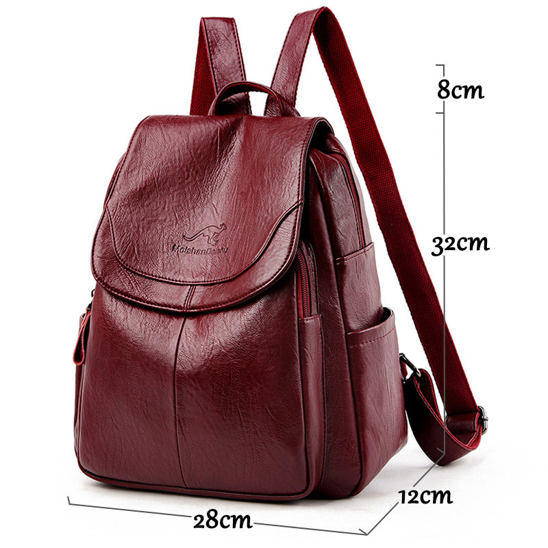 빈티지 소프트 가죽 여성용 백팩 9가지 색상 캐주얼 여 - Women Bags In Sale 리뷰 및 가격