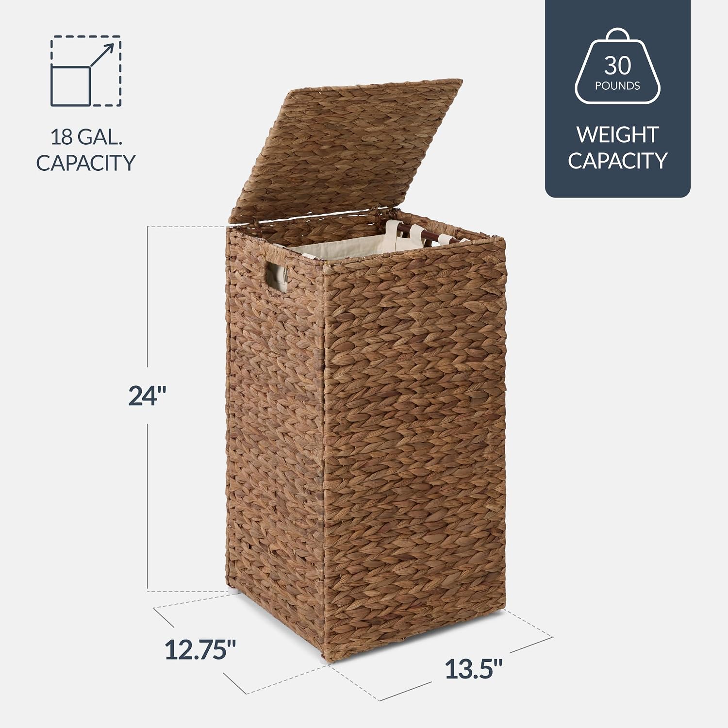 베스트 초이스 프로덕츠 소형 뚜껑형 세탁 바구니, 천연 - Basket Bag Wicker 리뷰 및 가격
