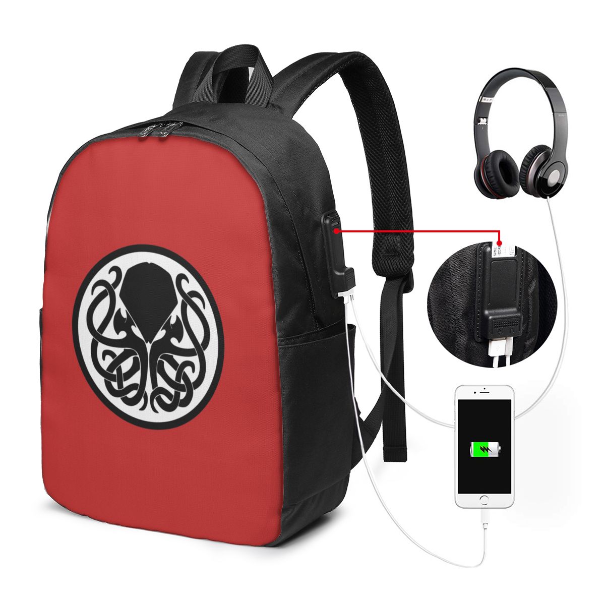 Cthulhu Monster Fantasy Ar 배낭  - Women Bags For Travel 리뷰 및 가격