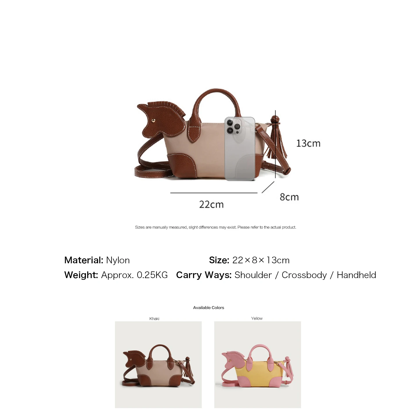 귀여운 말 장식 미니 만두 가방 나일론 컬러 블록 핸드 - Women Bags Mini 리뷰 및 가격