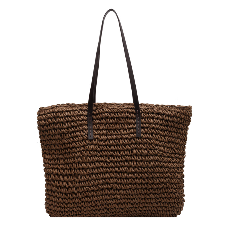 짚으로 엮은 토트백, 캐주얼한 스타일, 넉넉한 수납 공 - Women Bags Offers 리뷰 및 가격