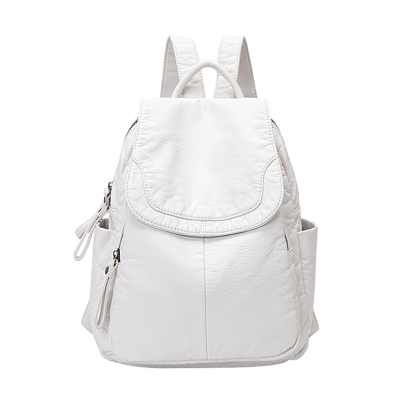 여성용 배낭 화이트 워싱 가죽 배낭, 십대 소녀용 소형 - Women Bags In Sale 리뷰 및 가격