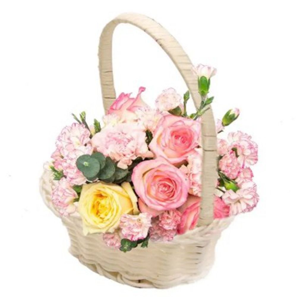 아름다운 수제 꽃 보관 바구니 손으로 짠 둥근 모양의  - Basket Bag Wicker 리뷰 및 가격