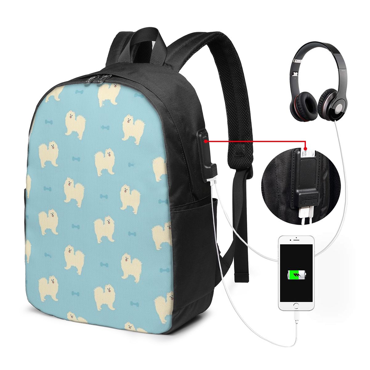 Samoyed Dog 배낭 여행 노트북 가방 컴퓨터 대 - Women Bags For Travel 리뷰 및 가격