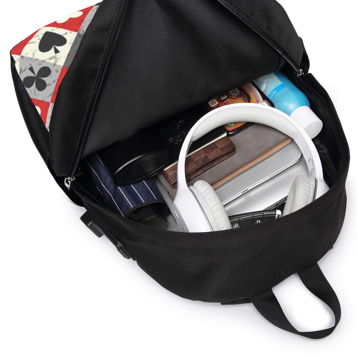 플레잉 카드 포커 프린트 배낭 여행 노트북 가방 컴퓨터 - Women Bags For Travel 리뷰 및 가격