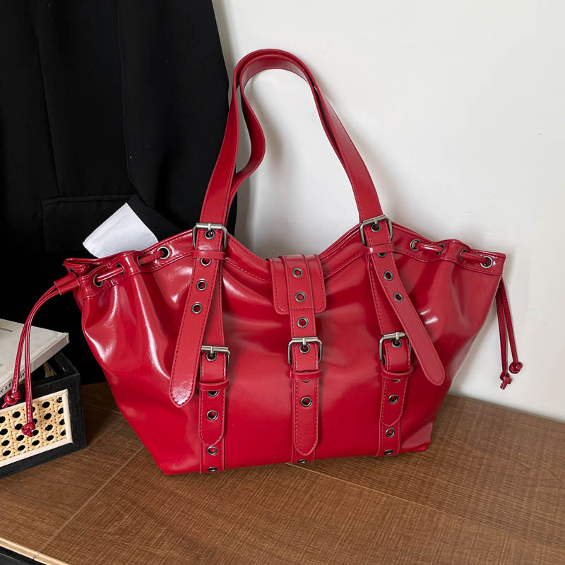 Y2K 고딕 리벳 조절 가능한 스트랩 숄더백, 핫세일, - Women Bags In Sale 리뷰 및 가격