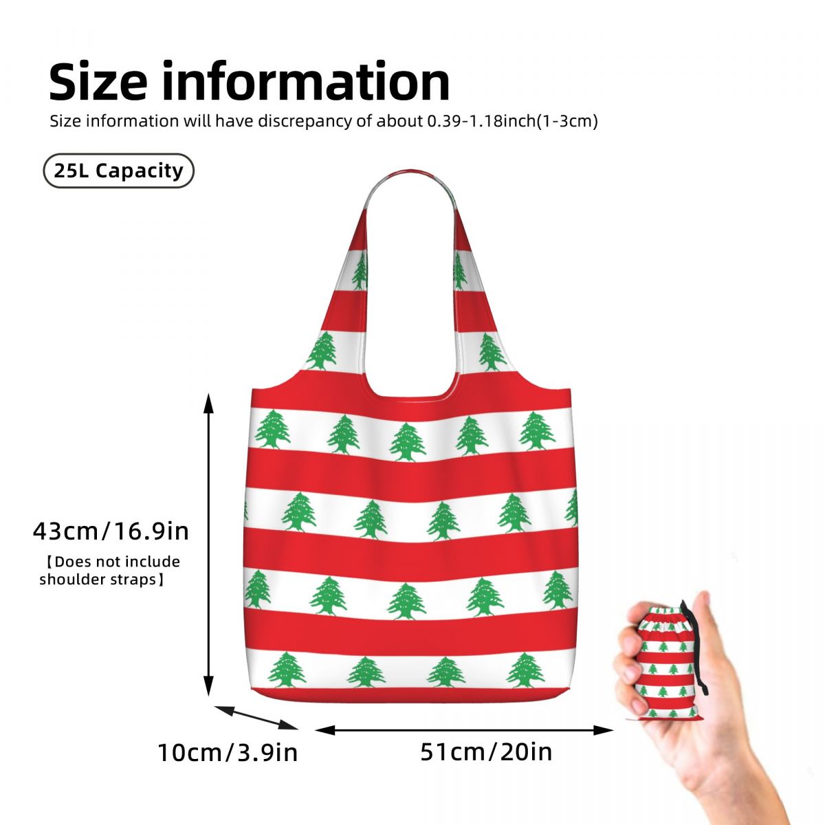 레바논 국기 쇼핑 토트백 캔버스 대용량 숄더백 여성용  - Women Bags Lebanon 리뷰 및 가격