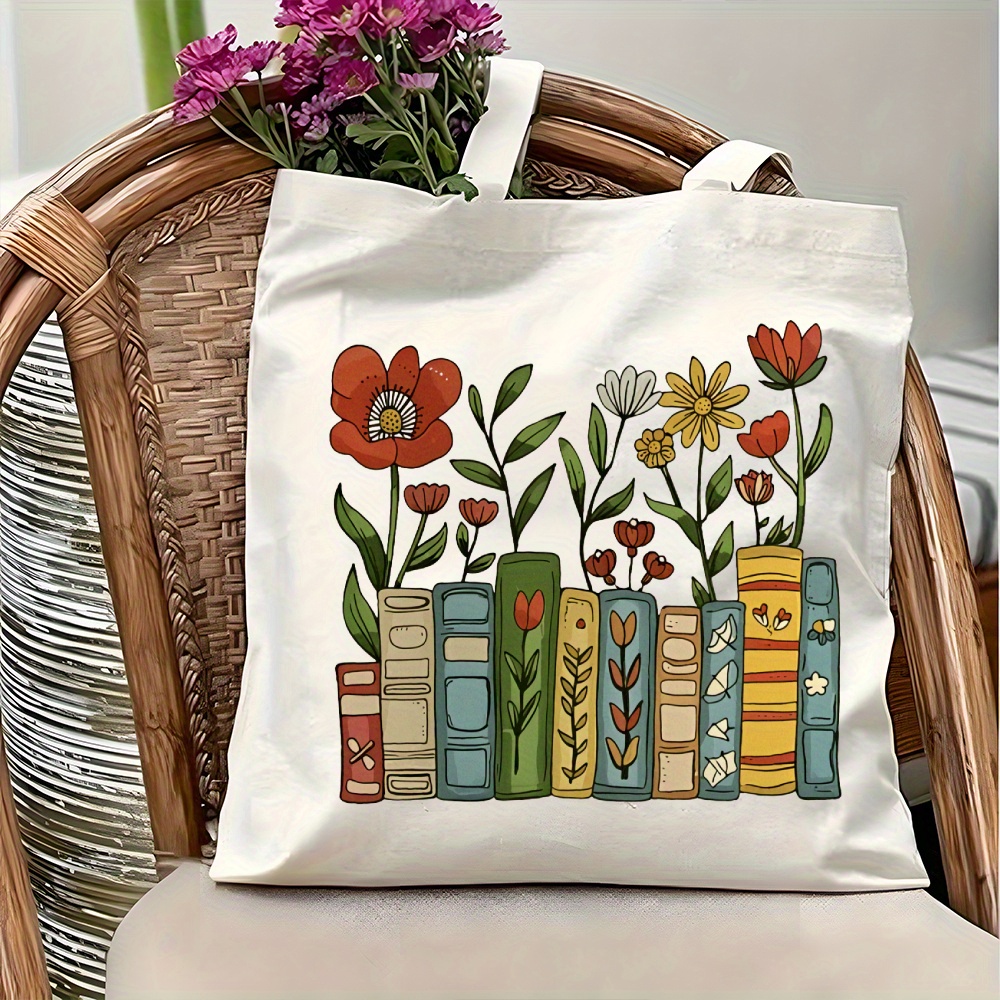 책꽂이 프린트가 있는 토트백, 대용량, 여성용, 쇼핑, - Women Hand Bags For Office 리뷰 및 가격