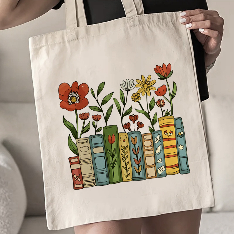 책꽂이 프린트가 있는 토트백, 대용량, 여성용, 쇼핑, - Women Hand Bags For Office 리뷰 및 가격