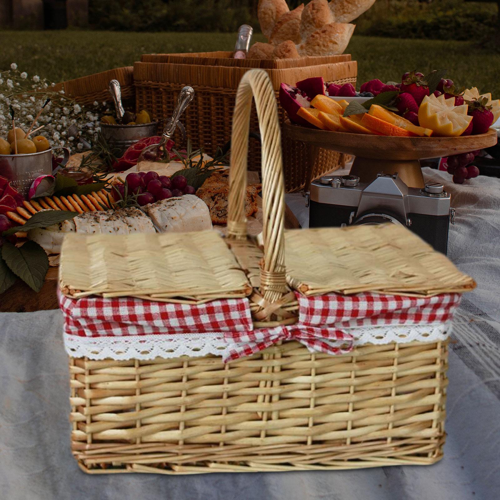 캠핑을 위한 하이킹 장식을 위한 피크닉 바구니 고리버들 - Basket Bag Wicker 리뷰 및 가격