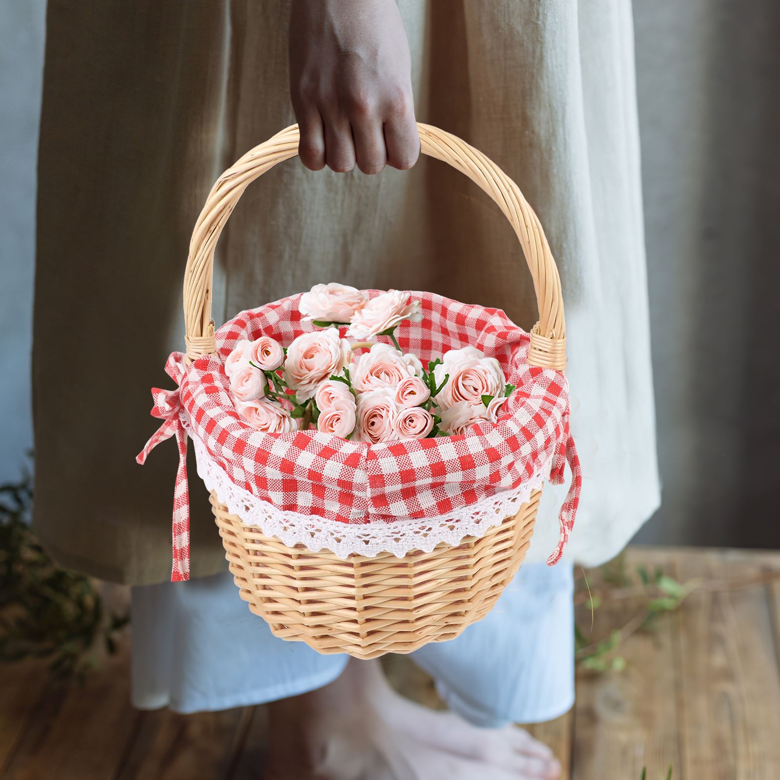 Zerodeko 작은 빨간 승마 후드 바구니 손으로 짠 - Basket Bag Wicker 리뷰 및 가격