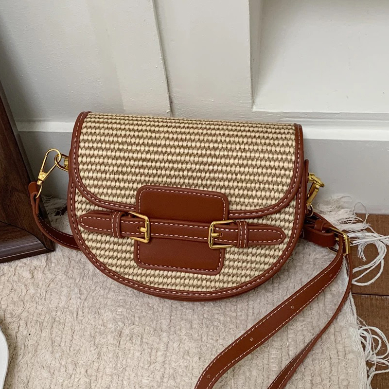 여성을위한 영국 스타일 미니 밀짚 상자 안장 가방 럭셔 - Women Bags Mini 리뷰 및 가격