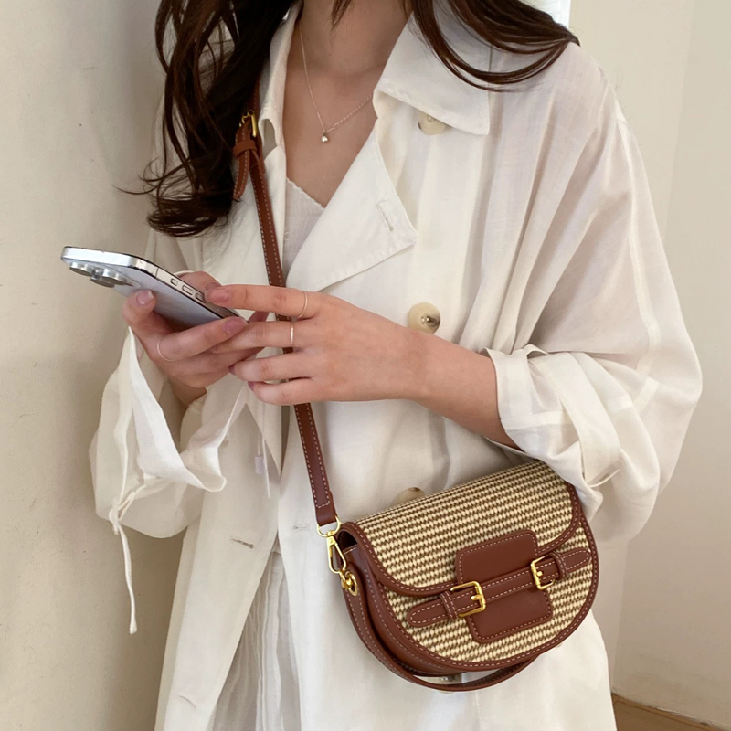 여성을위한 영국 스타일 미니 밀짚 상자 안장 가방 럭셔 - Women Bags Mini 리뷰 및 가격