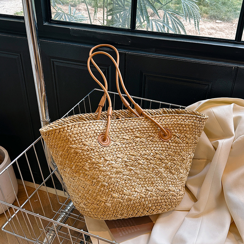 캐주얼 등나무 대용량 토트 디자이너 고리 버들 짠 여성 - Basket Bag Wicker 리뷰 및 가격