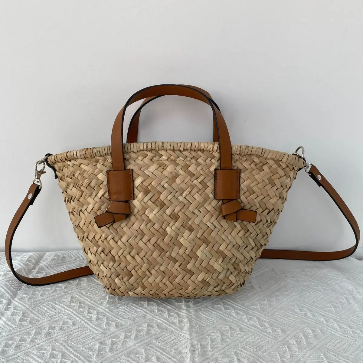 보헤미안 빨대 바구니 가방, 수제 고리 버들 등나무 가 - Basket Bag Wicker 리뷰 및 가격