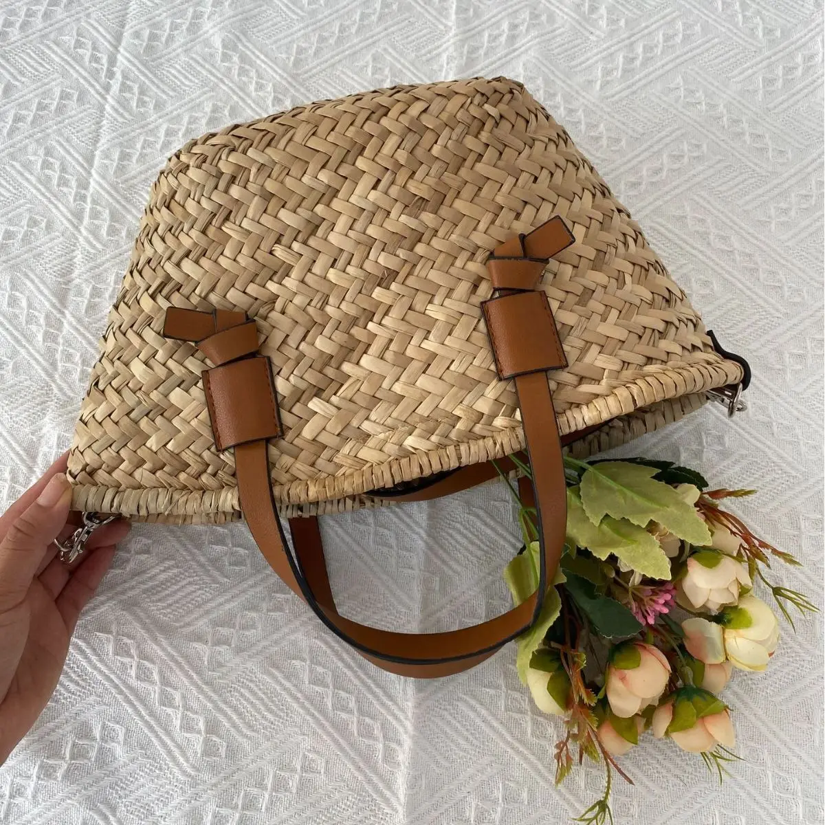 보헤미안 빨대 바구니 가방, 수제 고리 버들 등나무 가 - Basket Bag Wicker 리뷰 및 가격