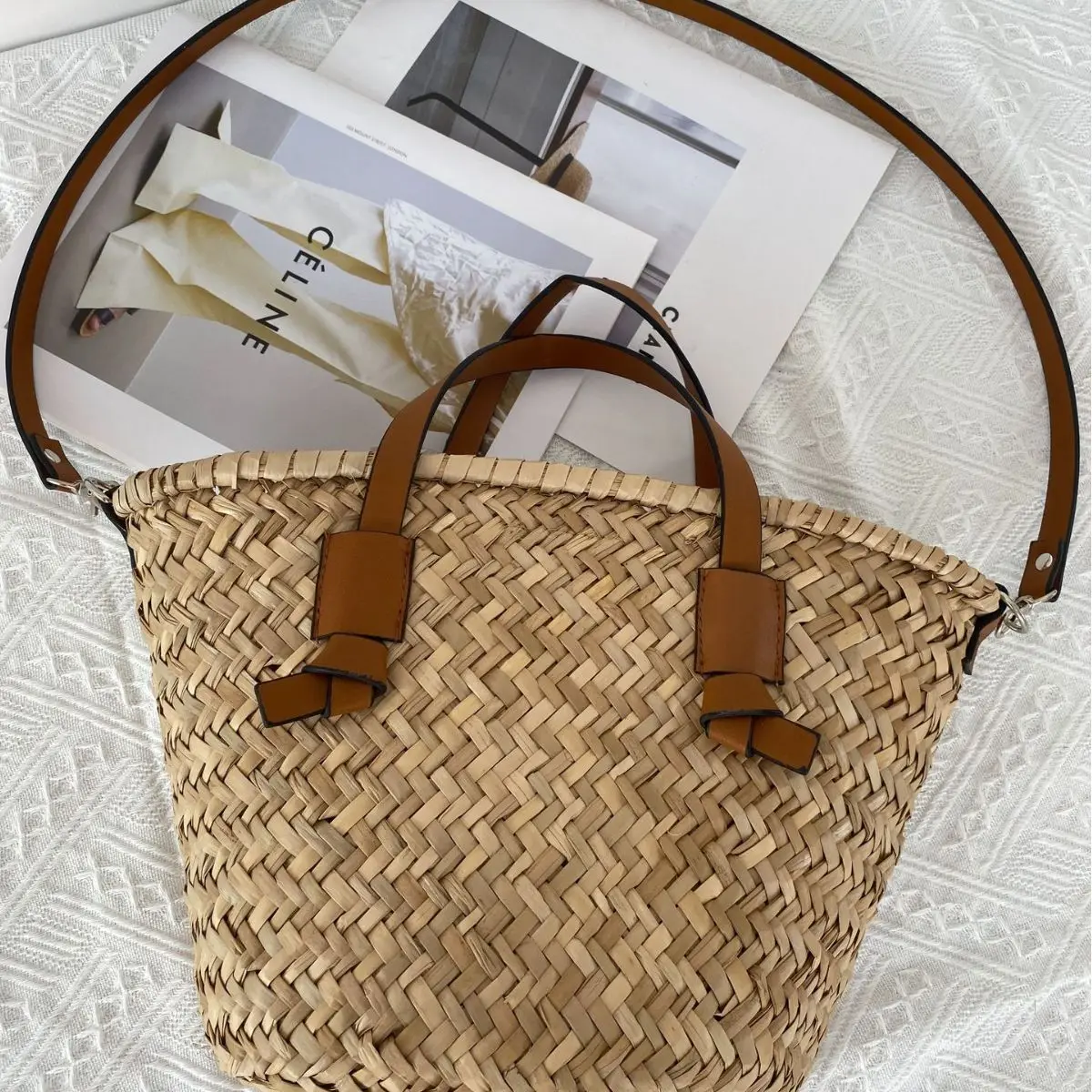 보헤미안 빨대 바구니 가방, 수제 고리 버들 등나무 가 - Basket Bag Wicker 리뷰 및 가격