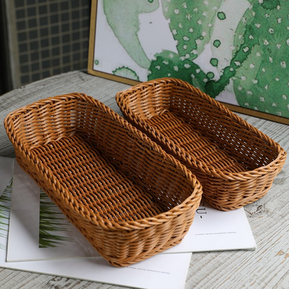 모조 등나무 보관 바구니 가짜 고리 버들 트레이 플라스 - Basket Bag Wicker 리뷰 및 가격