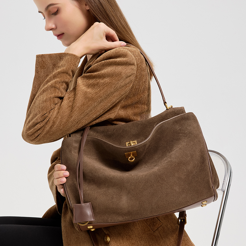 여성용 대용량 천연 가죽 가방 부드러운 스웨이드 핸드헬 - Women Hand Bags For Office 리뷰 및 가격